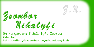 zsombor mihalyfi business card